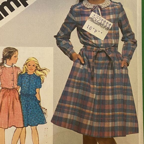 Simplicity 9986 Pattern Dress Girls 8 Vintage Modest Schoolgirl Midi Classic - Picture 1 of 6